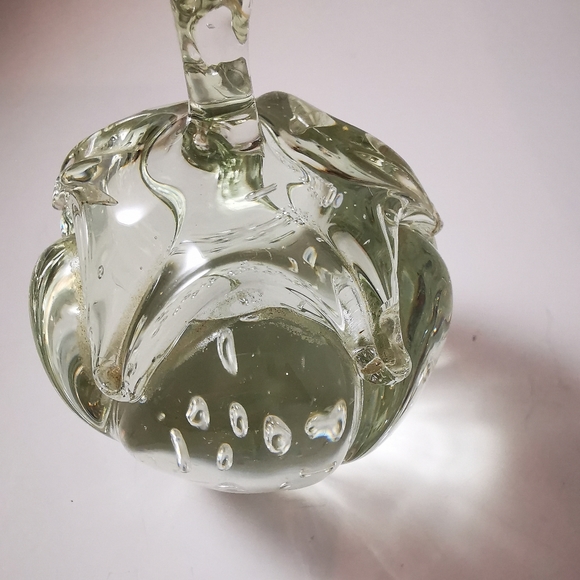 Vintage Clear Art Glass Strawberry Paper Weight - Picture 2 of 10
